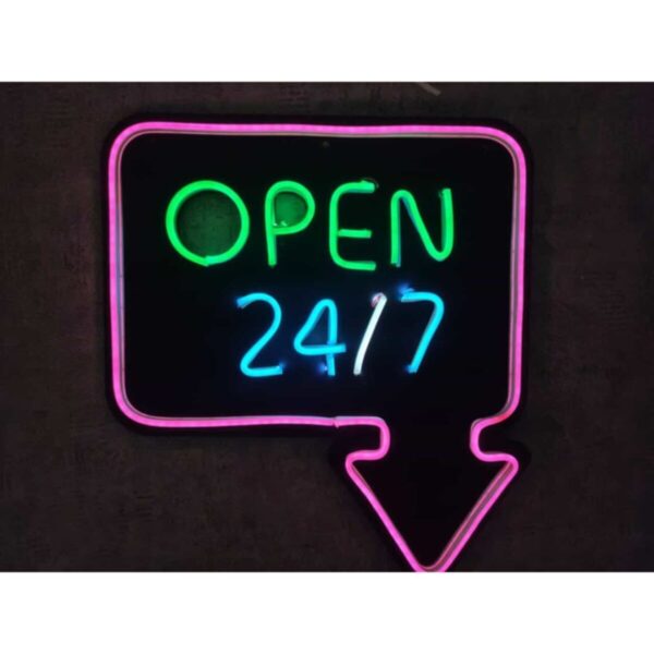 Open 7/24 Açık Neon Led Tabela Neon Yazı