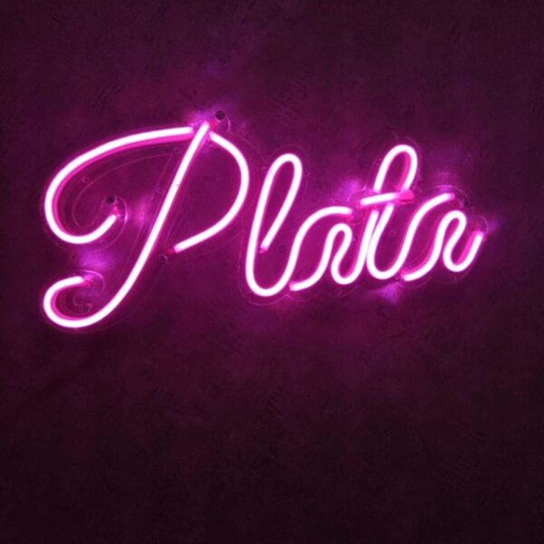 Plata Neon Yazı Neon Led Tabela Duvar Dekoru