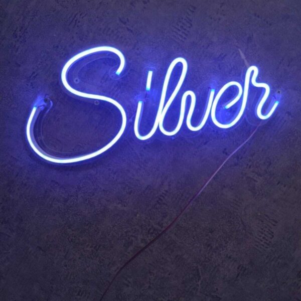Silver Neon Led Gümüş Neon Led Neon Led Tabela