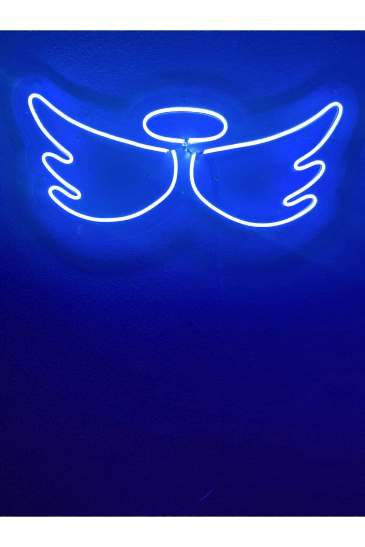 1_org_zoom Melek Kanadı Angel Neon Şekiller Işaret Neon Led Dekoratif Duvar Aydınlatması Neon :52x22cm. - Görsel 1