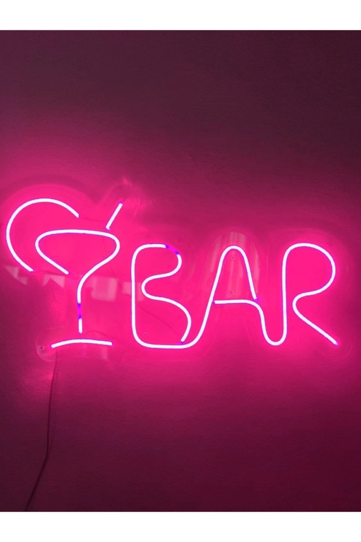 1_org_zoom Bar Neon Tabela Neon Yazı Led Dekoratif Duvar Aydınlatması Neon Duvar Dekorasyonu - Görsel 1