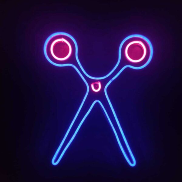 Makas Neon Tabela Berber Neon Led Dekoratif Terzi Duvar Aydınlatması Neon Duvar Dekorasyonu