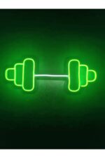 Dumbell Neon Tabela Fitness Neon Led Dekoratif Duvar Aydınlatması Spor Neon Duvar Dekorasyonu
