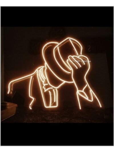 Dekoratif Neon Adam Surat Figürü Soft Neon Led