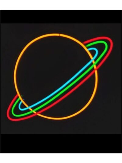 Dekoratif Neon Satürn Gezegen Figürü Soft Neon
