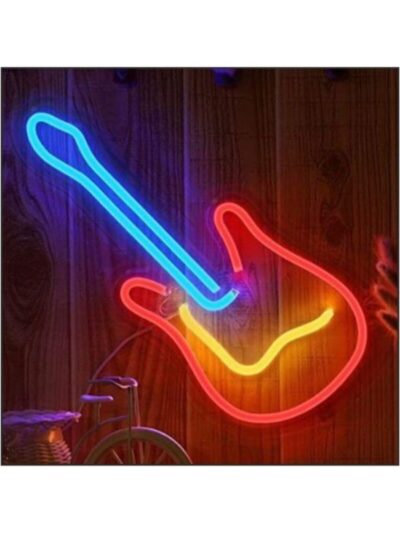 Dekoratif Neon Gitar Figürü Soft Neon