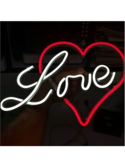 Dekoratif Neon Love Aşk Sevgili Figürü Soft Neon