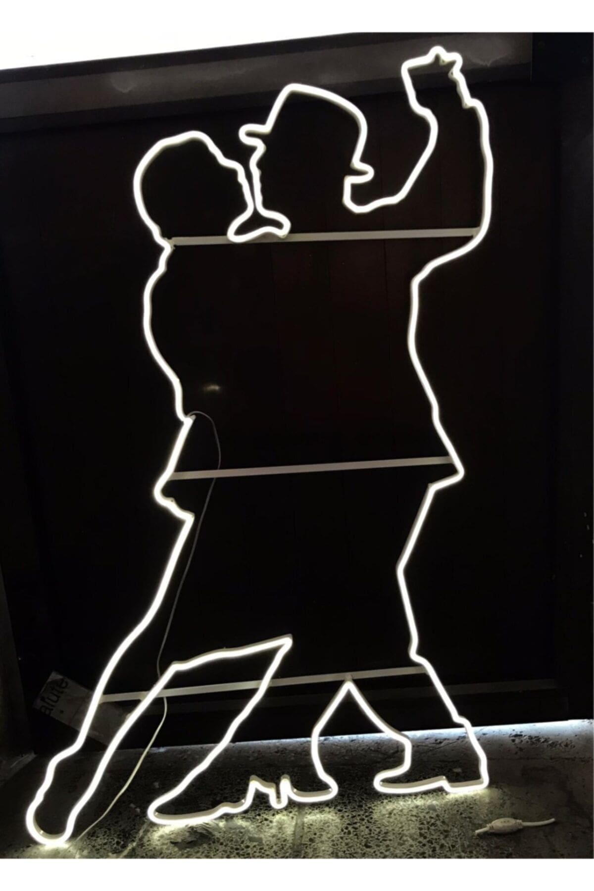 1_org_zoom Dekoratif Neon Kadın Ve Adam Figürü Soft Neon - Görsel 1