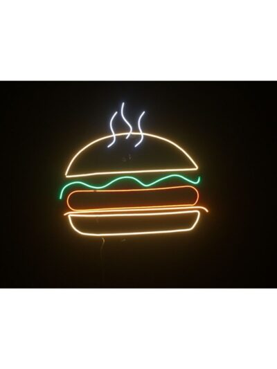 Dekoratif Neon Hamburger Figürü Soft Neon