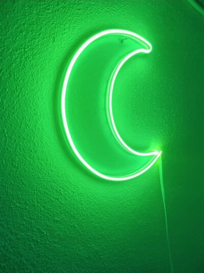 Dekoraven Ay Neon Led Dekoratif Aydınlatma Yeşil