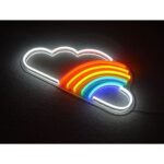 Bulut Gökkuşağı Neon Led Duvar Süsü Aydınlatma