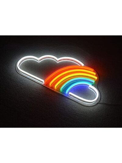 Bulut Gökkuşağı Neon Led Duvar Süsü Aydınlatma