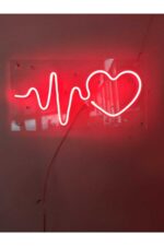 Kalp Ritim Neon Şekiller Işaret Neon Led Dekoratif Duvar Aydınlatması Neon Duvar Yazısı