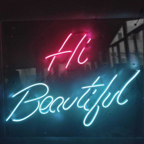Hi Beautiful Neon Led Dekoratif Duvar Aydınlatması Neon Duvar Yazısı