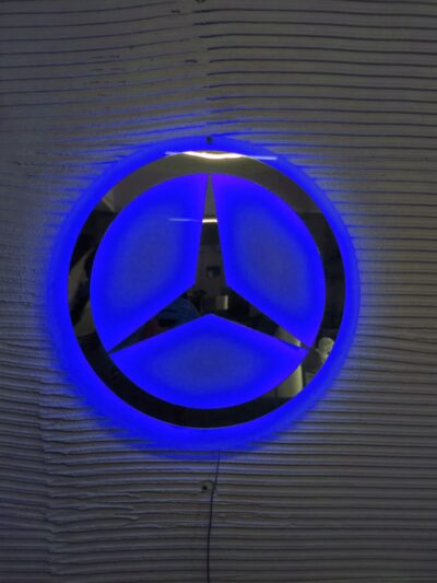 Mercedes Benz Led Işıklı Pleksi Logo(50x50cm)