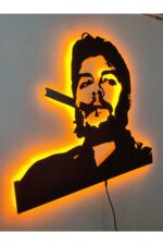 Che Guevara Led Işıklı Ahşap Tablo - Görsel 2