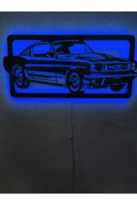 Mustang Led Işıklı Ahşap Dekoratif Tablo