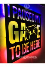 Gamer Led Işıklı Ahşap Tablo - Görsel 2