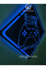 Gamer Zone Led Işıklı Ahşap Tablo - Görsel 2