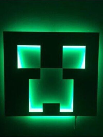 Minecraft - Creeper Led Işıklı Tablo