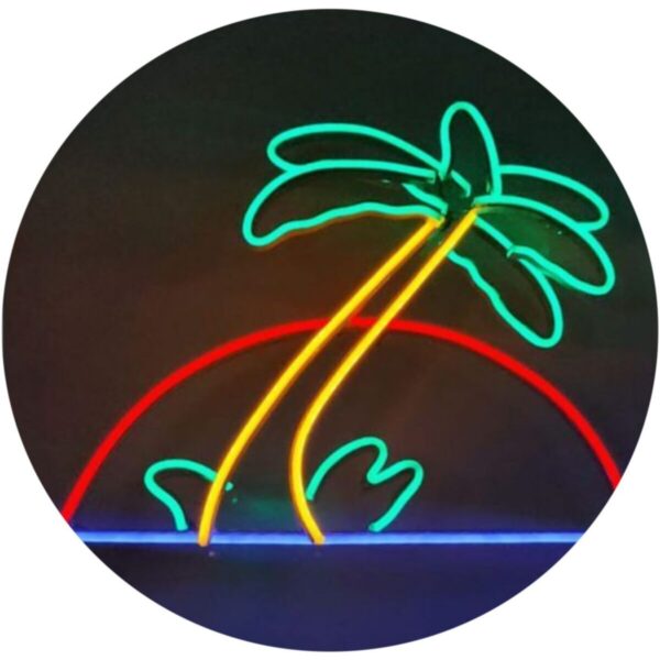 Neon Led Dekoratif Palmiye Ağacı Figürü