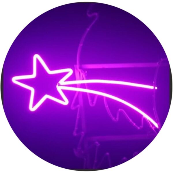 Neon Led Dekoratif Kayan Yıldız Figürü