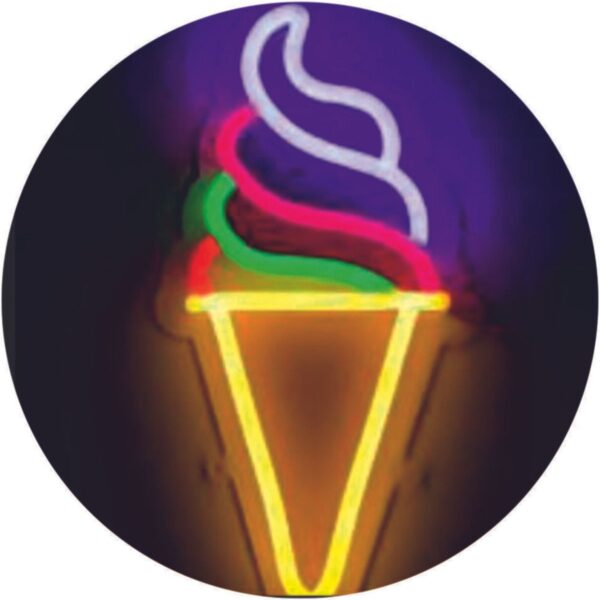Neon Led Dekoratif Dondurma Figürü