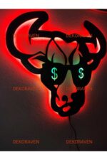 Bulls-boğa Led Işıklı Tablo-dekoratif Aydınlatma - Görsel 2