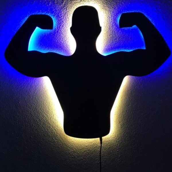 Body Building Işıklı Tablo