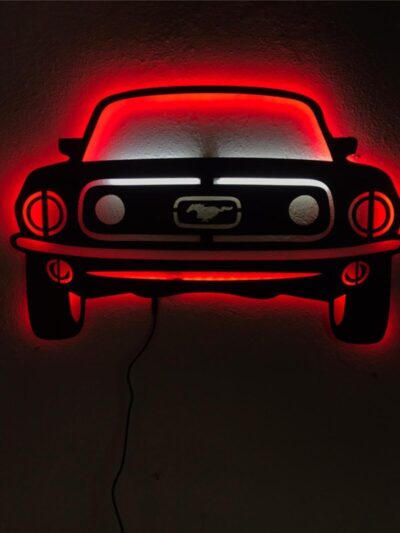 Mustang Araba 1967 Işıklı Tablo