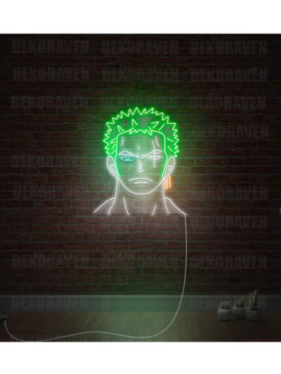 One Piece Zoro - Neon Led Dekoratif Duvar Aydınlatması - anime
