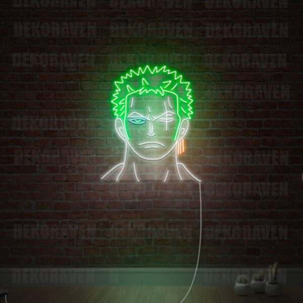 One Piece Zoro - Neon Led Dekoratif Duvar Aydınlatması - anime