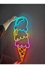 Dondurma Neon Led Işıklı 33*75 cm