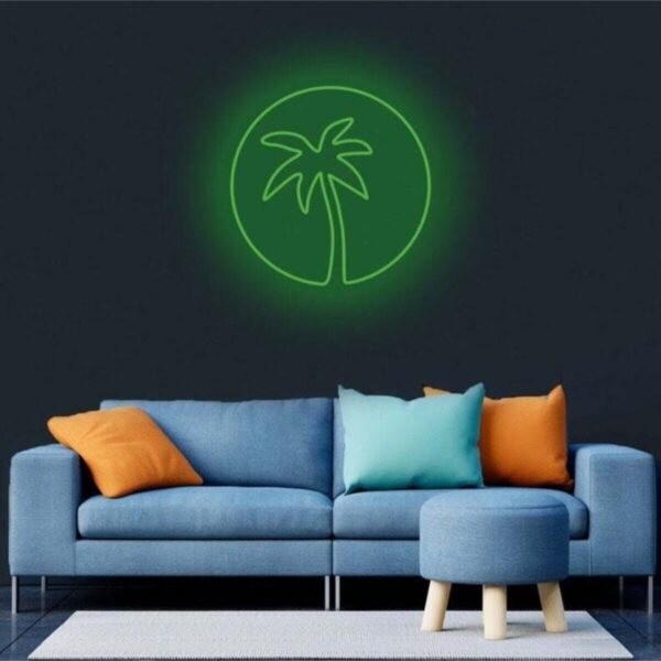 Neon Led Aydınlatma Palm Gece Lambası Parti Süsü Işıklı Duvar Dekor