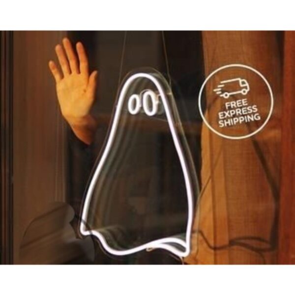 Neon Led Aydınlatma Ghost Gece Lambası Parti Süsü Işıklı Duvar Dekor