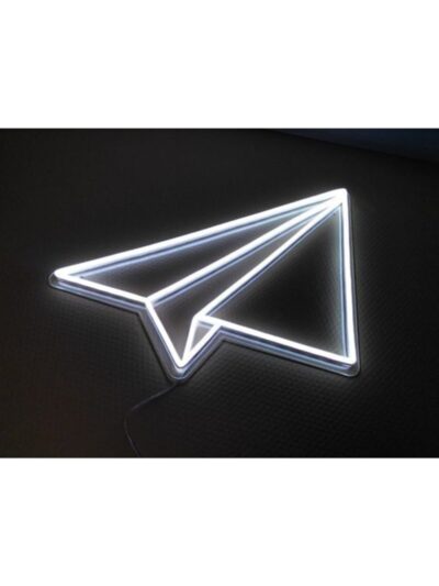 Neon Led Aydınlatma Plane Gece Lambası Parti Süsü Işıklı Duvar Dekor