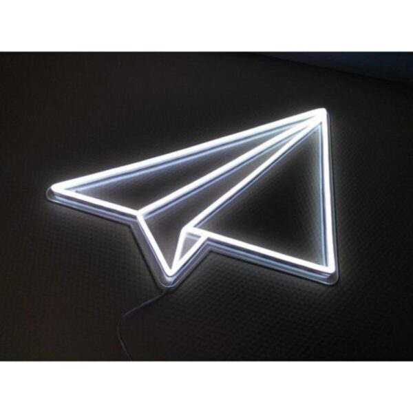 Neon Led Aydınlatma Plane Gece Lambası Parti Süsü Işıklı Duvar Dekor