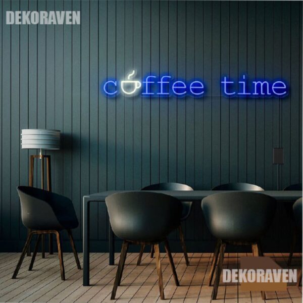 Coffe Time Neon Tabela Dekoratif Aydınlatma (85x10)