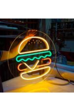 Burger Neon Led Aydınlatma Duvar Dekor