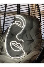 Neon Led Aydınlatma Face Gece Lambası Parti Süsü Işıklı Duvar Dekor