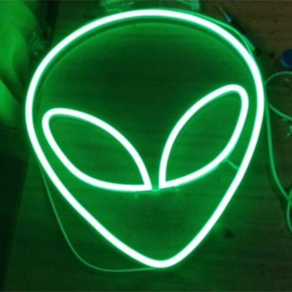 Neon Led Aydınlatma Alıen Gece Lambası Parti Süsü Işıklı Duvar Dekor