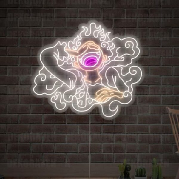 One Piece Gear 5  Luffy - Neon Led Dekoratif Duvar Aydınlatması - anime