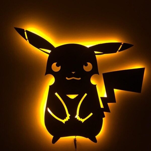 Pikachu Led Işıklı Tablo