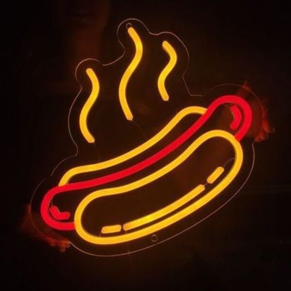 HOT DOG SOSİSLİ NEON TABELA FAST FOOD NEON LED AYDINLATMA