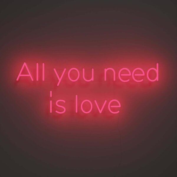 All you need is love Neon Dekoratif Aydınlatma