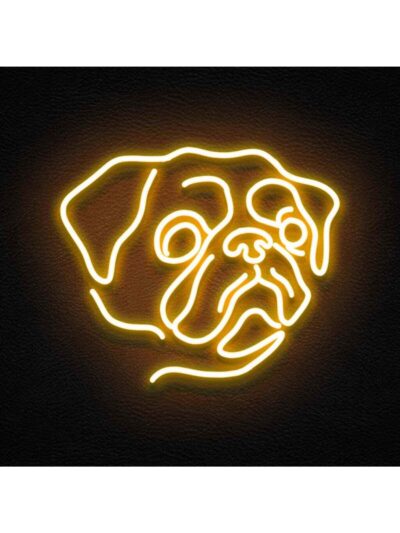 Pug Neon Led Tabela Dekoratif Aydınlatma