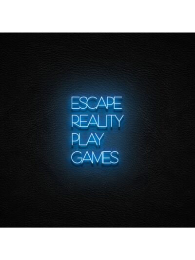 Escape Reality Play Games Neon Led Tabela Dekoratif Aydınlatma