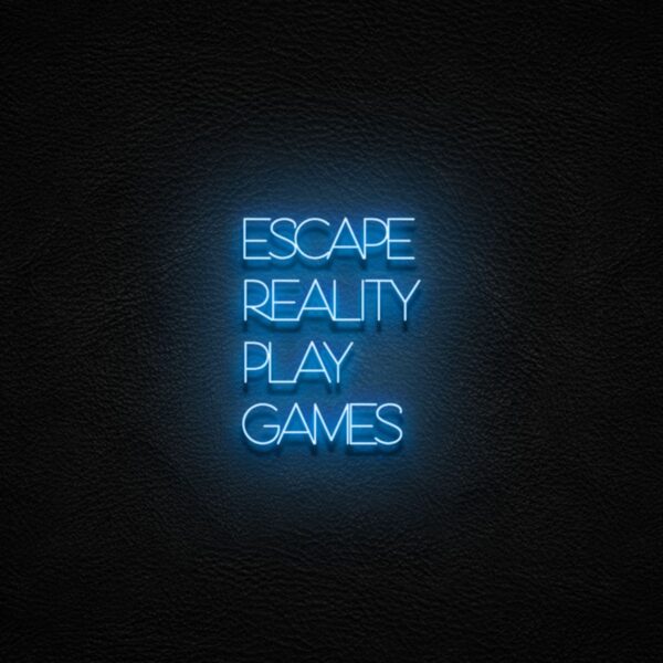 Escape Reality Play Games Neon Led Tabela Dekoratif Aydınlatma