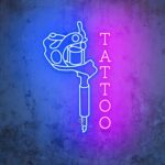 TATTOO NEON TABELA LED NEON AYDINLATMA NEON TABELA 30 X 30