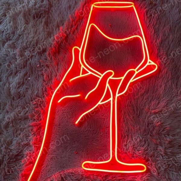 ŞARAP KADEHİ NEON TABELA 30 X 20